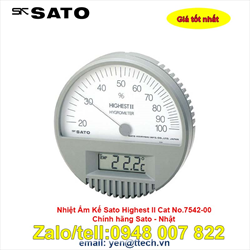 Đồng hồ đo nhiệt độ và độ ẩm HIGHEST.II (7542-00) Sato